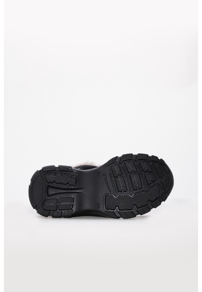 Tugerdi İçi Kürklü Dışı Hakiki Rugan Deri Siyah Kız Çocuk Kar Botu AH08157112412882