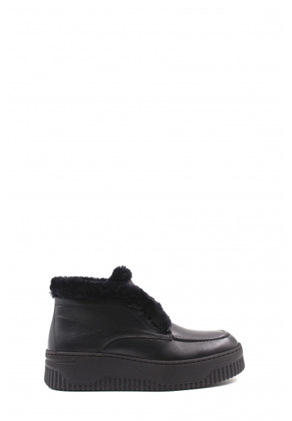 Tugerdi Siyah Süet Hakiki Deri İçi Kürklü Fermuarlı Kadın Topuklu Bot TG0940811261051412