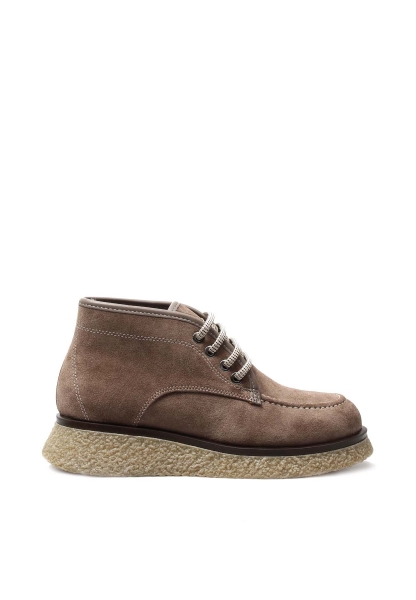 Tugerdi Vizon Süet İçi Kürklü Hakiki Deri Bağcıklı Kaliteli Termo Taban Kadın Bot TG0921711261920