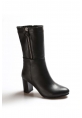 Tugerdi Hakiki Deri Siyah Kürklü Fermuarlı Jurdan Taban Topuklu Kadın Çizme TG0906411261836