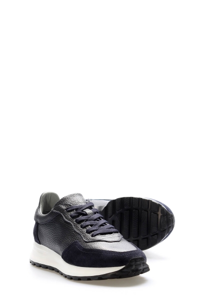 Tugerdi Lacivert İçi Dışı Hakiki Deri Hafif Taban Bağcıklı Kaliteli Erkek Spor Ayakkabı TG097231315480