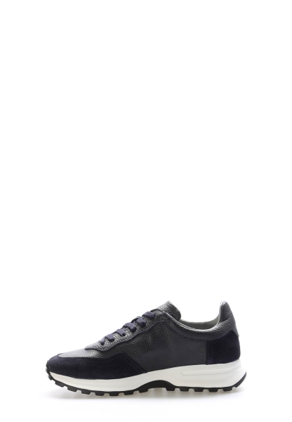 Tugerdi Lacivert İçi Dışı Hakiki Deri Hafif Taban Bağcıklı Kaliteli Erkek Spor Ayakkabı TG097231315480