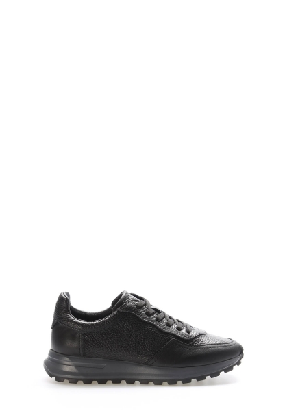 Tugerdi Siyah İçi Dışı Hakiki Deri Hafif Taban Bağcıklı Kaliteli Erkek Spor Ayakkabı TG097231315480