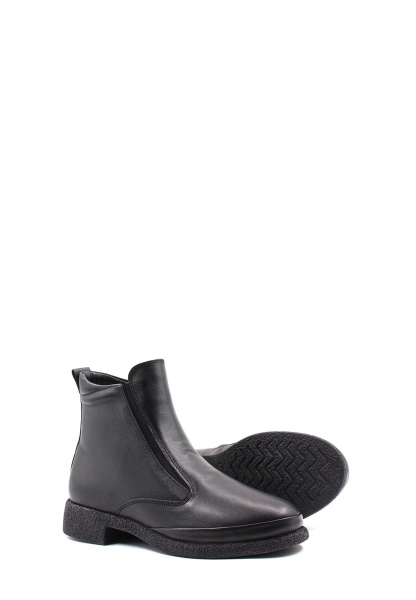 Tugerdi Siyah Hakiki Deri Termo Taban Klasik Kadın Bot TG0921719261668664