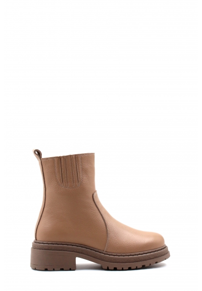 Tugerdi Vizon Floter Hakiki Deri Fermuarlı Termo Taban Kadın Bot TG09257192611034