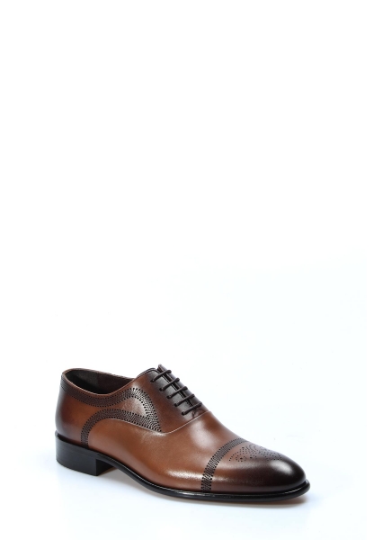 Tugerdi Hakiki Deri Taba Kösele Taban Bağcıklı Kaliteli Klasik Erkek Ayakkabı TG098931314813