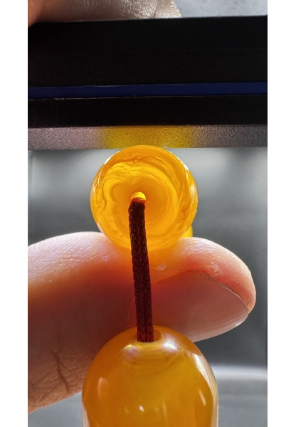 Tugerdi Üst Düzey Koleksiyon Sarı 98 Gr Faturan Firfirik Sıkma Kehribar Tespih AHTES2507