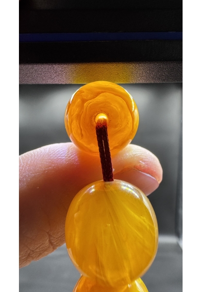 Tugerdi Üst Düzey Koleksiyon Sarı 98 Gr Faturan Firfirik Sıkma Kehribar Tespih AHTES2507