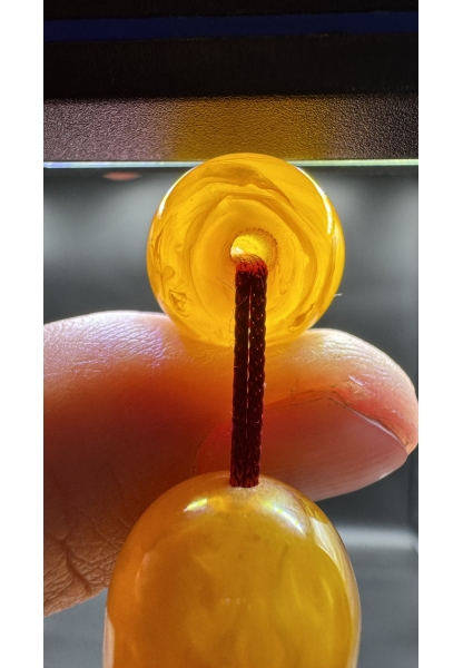 Tugerdi Üst Düzey Koleksiyon Sarı 98 Gr Faturan Firfirik Sıkma Kehribar Tespih AHTES2507