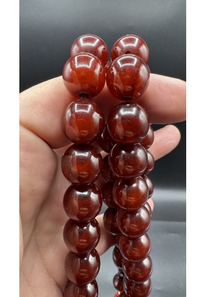 Tugerdi Üst Düzey Koleksiyon Vişne 80 Gr Faturan Firfirik Sıkma Kehribar Tespih AHTES2538