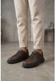BLF-010 Erkek Sneaker Günlük Casual Spor Ayakkabı Kahverengi Siyah Taban 
