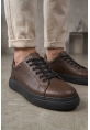 BLF-010 Erkek Sneaker Günlük Casual Spor Ayakkabı Kahverengi Siyah Taban 