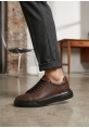 BLF-010 Erkek Sneaker Günlük Casual Spor Ayakkabı Kahverengi Siyah Taban 