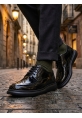 Tugerdi Siyah Rugan Lüks Brouge Siyah Taban Yeni Sezon Bağcıklı Klasik Erkek Ayakkabı TGE230153