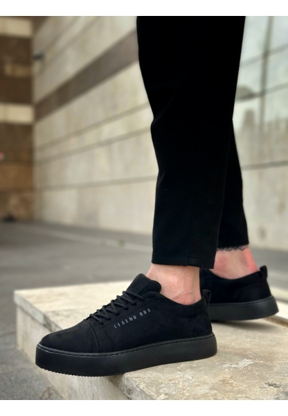 Tugerdi Siyah Süet Hafif Taban Bağcıklı Klasik Erkek Ayakkabı TGE230254