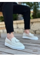 Tugerdi Keten Beyaz Bağcıksız Püsküllü Hafif Yüksek Taban Tarz Günlük Erkek Ayakkabı TGE2302975852