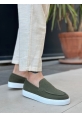 Tugerdi Haki Süet Hafif Yüksek Taban Bağcıksız Tarz Erkek Ayakkabı TGE230391