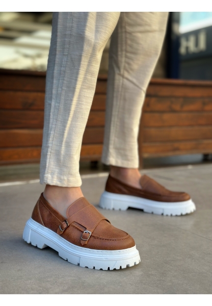 Tugerdi Taba Tokalı Hafif  Yüksek Taban Tarz Erkek Ayakkabı TGE230392