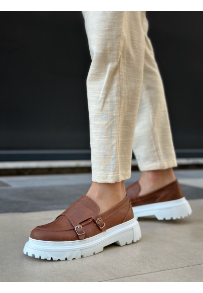 Tugerdi Taba Tokalı Hafif  Yüksek Taban Tarz Erkek Ayakkabı TGE230392