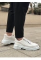 Tugerdi Beyaz Akıllı Lastik Bağcık Yüksek Hafif Taban Erkek Günlük Ayakkabı TGE230395