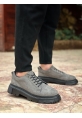 Tugerdi Gri Süet Akıllı Lastik Bağcık Yüksek Hafif Taban Erkek Günlük Ayakkabı TGE230395