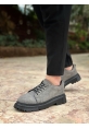 Tugerdi Gri Süet Akıllı Lastik Bağcık Yüksek Hafif Taban Erkek Günlük Ayakkabı TGE230395