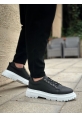 Tugerdi Siyah Akıllı Lastik Bağcık Yüksek Hafif Taban Erkek Günlük Ayakkabı TGE230395