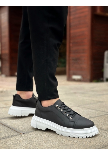 Tugerdi Siyah Akıllı Lastik Bağcık Yüksek Hafif Taban Erkek Günlük Ayakkabı TGE230395