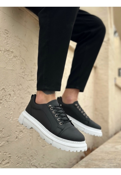 Tugerdi Siyah Akıllı Lastik Bağcık Yüksek Hafif Taban Erkek Günlük Ayakkabı TGE230395