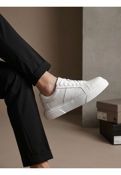 TGE0247 Erkek Sneaker Günlük Casual Spor Ayakkabı Beyaz