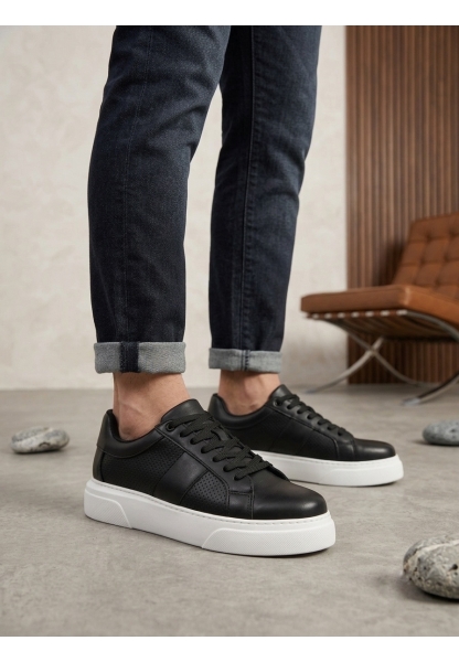 TGE0247 Erkek Sneaker Günlük Casual Spor Ayakkabı Siyah
