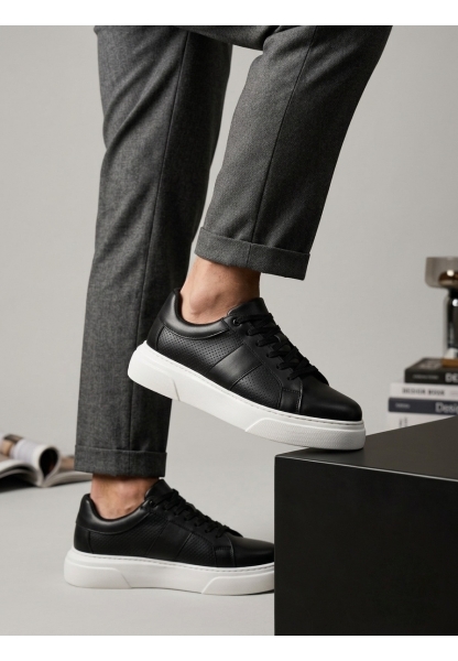 TGE0247 Erkek Sneaker Günlük Casual Spor Ayakkabı Siyah
