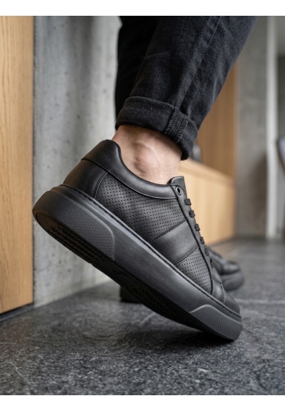 TGE0247 Erkek Sneaker Günlük Casual Spor Ayakkabı Siyah Taban