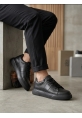 TGE0247 Erkek Sneaker Günlük Casual Spor Ayakkabı Siyah Taban