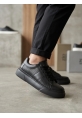 TGE0247 Erkek Sneaker Günlük Casual Spor Ayakkabı Siyah Taban