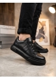 TGE0247 Erkek Sneaker Günlük Casual Spor Ayakkabı Siyah Taban