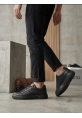 TGE0247 Erkek Sneaker Günlük Casual Spor Ayakkabı Siyah Taban