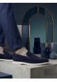 TGE0252 %100 İçi Dışı Hakiki Deri Erkek Lacivert Süet Casual Loafer Termo Taban Ayakkabı