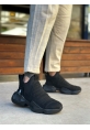 Tugerdi Siyah Süet Bağcıksız Rahat Yüksek Taban Tarz Spor Yarım Bilek Erkek Bot TGE230551