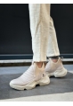 Tugerdi Krem Bağcıksız Rahat Yüksek Taban Tarz Spor Yarım Bilek Erkek Bot TGE230551