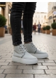 Tugerdi Gri Süet İçi Kürklü Bağcıklı Hafif Taban Tarz Erkek Spor Bot TGE230700