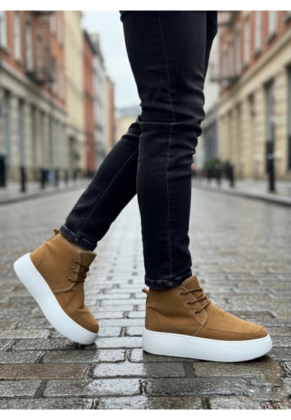 Tugerdi Taba İçi Kürklü Bağcıklı Hafif Taban Tarz Erkek Spor Bot TGE230700