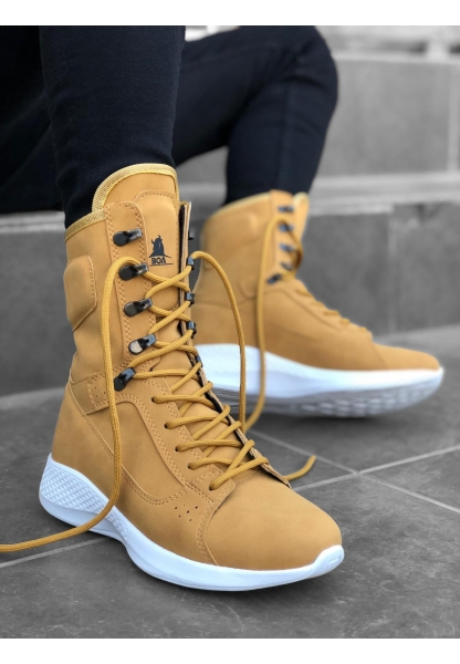 Tugerdi Camel Sarı Boksör Hafif Taban Bağcıklı Unisex Spor Postal Bot TGER230936789