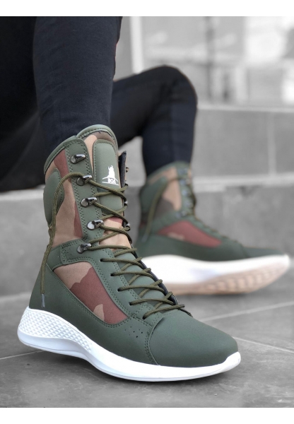 Tugerdi Haki Kamuflaj Boksör Bağcıklı Hafif Taban Unisex Spor Postal Bot TGER230936789