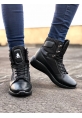 Tugerdi Siyah Boksör Siyah Hafif Taban Bağcıklı Unisex Spor Postal Bot TGER230936789