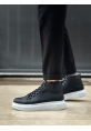 Tugerdi Siyah Bağcıklı Yüksek Beyaz Hafif Taban Tarz Erkek Spor Bot TGE230863 