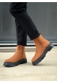 Tugerdi Taba Süet Çift Fermuarlı Hafif Siyah Taban Tarz Yarım Bilek Erkek Bot TGE230927