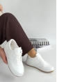 Tugerdi Beyaz Cilt Bağcıklı Termo Taban Kadın Spor Ayakkabı TGY2398112628