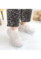 TGE Shoes Jindy Bej Triko Bağcıklı Spor  Ayakkabı
